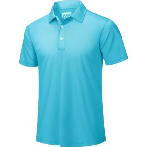 imageTACVASEN Mens Golf Shirt Dry Fit Mens Polo Shirts Short Sleeve Performance Golf Polos for Men with Collar Work Shirts16iceblue