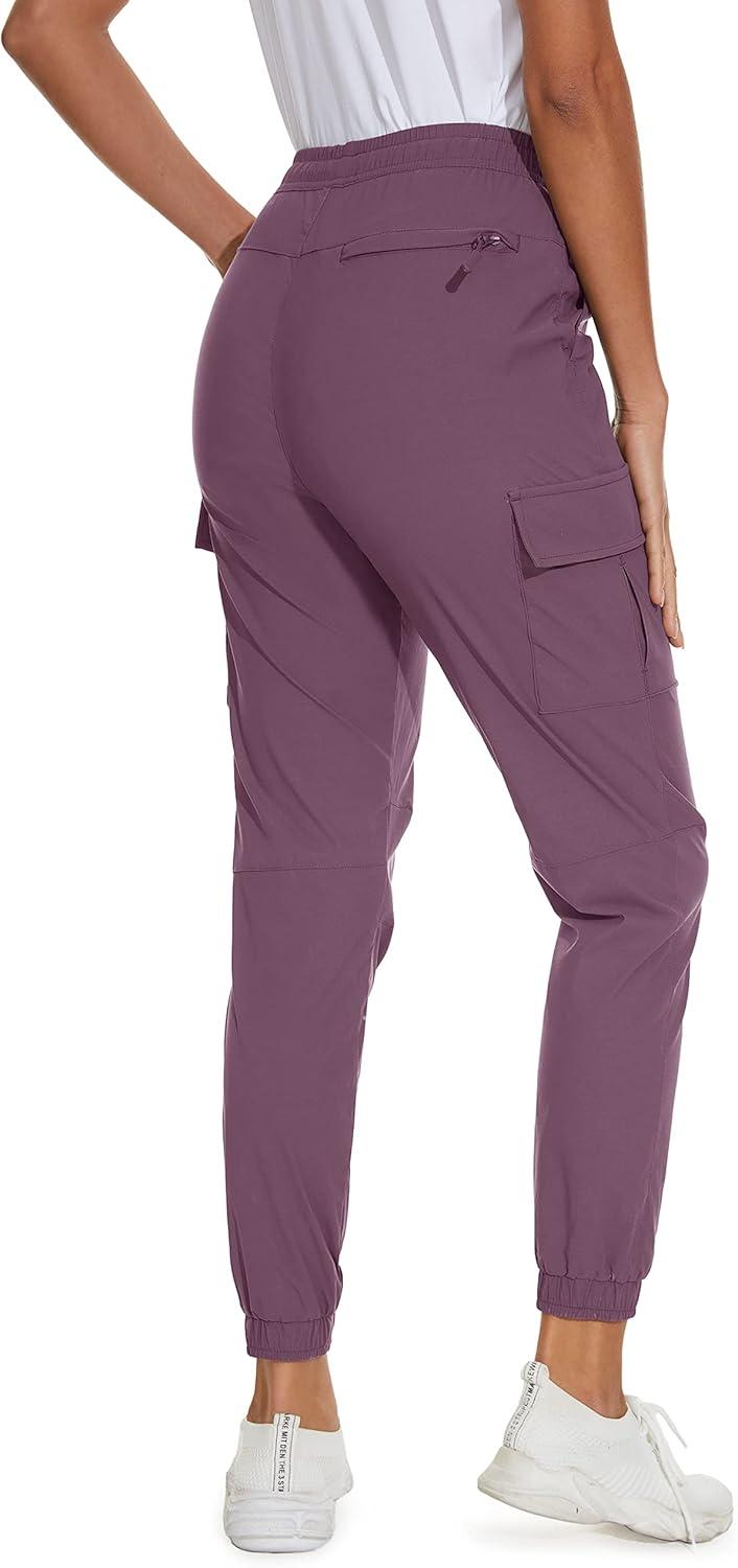 imageTACVASEN Running Pants for Women Lightweight Cooling Active Daily Pant Purple Red S
