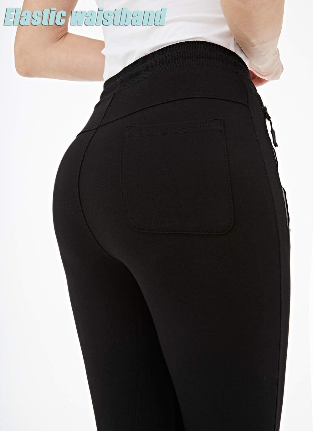 imageTACVASEN Womens Athletic Pants Breathable Yoga Sweatpants Gym Workout Sportwear Black S