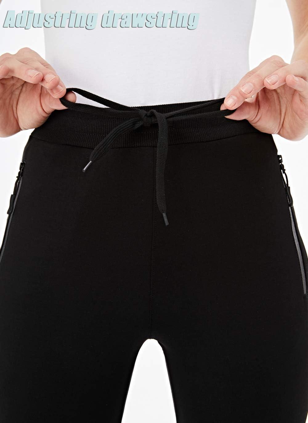 imageTACVASEN Womens Athletic Pants Breathable Yoga Sweatpants Gym Workout Sportwear Black S