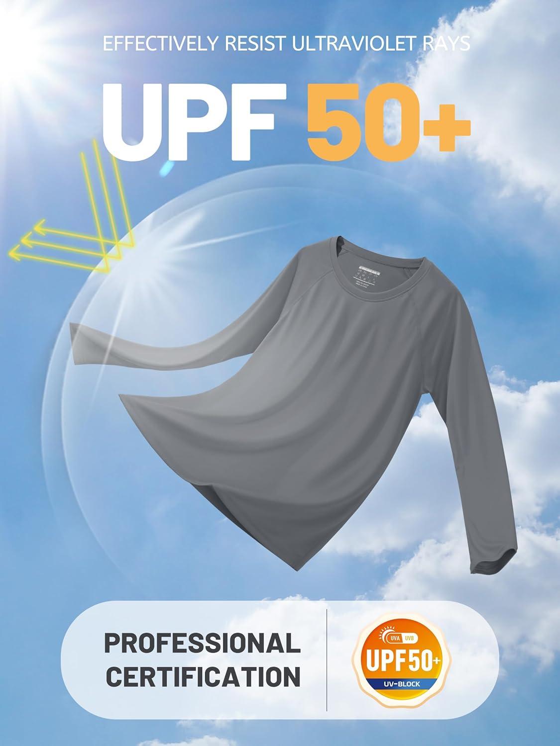 imageTACVASEN Womens Long Sleeve Rash Guard UPF 50 UV Sun Shirts Quick Dry Swim Shirt Hiking TopsDark Grey