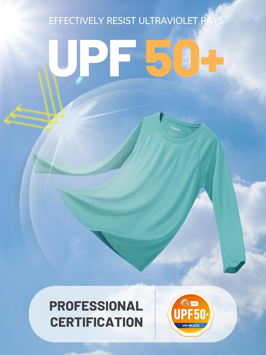 imageTACVASEN Womens Long Sleeve Rash Guard UPF 50 UV Sun Shirts Quick Dry Swim Shirt Hiking TopsGrey Green