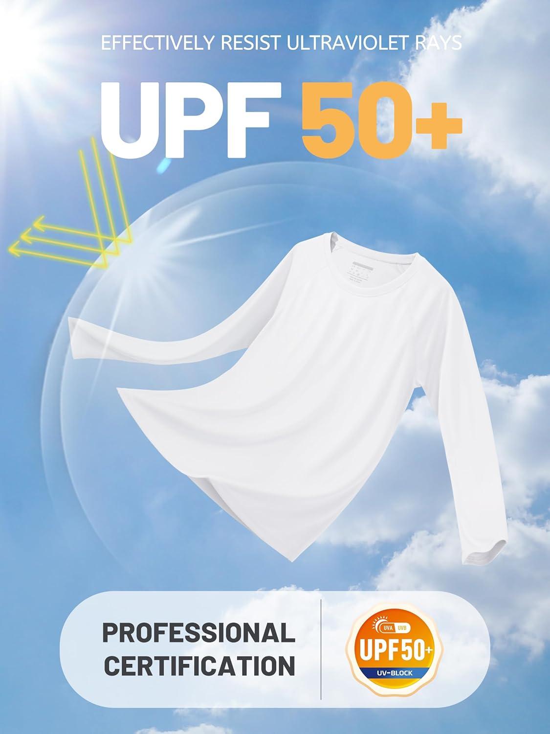 imageTACVASEN Womens Long Sleeve Rash Guard UPF 50 UV Sun Shirts Quick Dry Swim Shirt Hiking TopsWhite