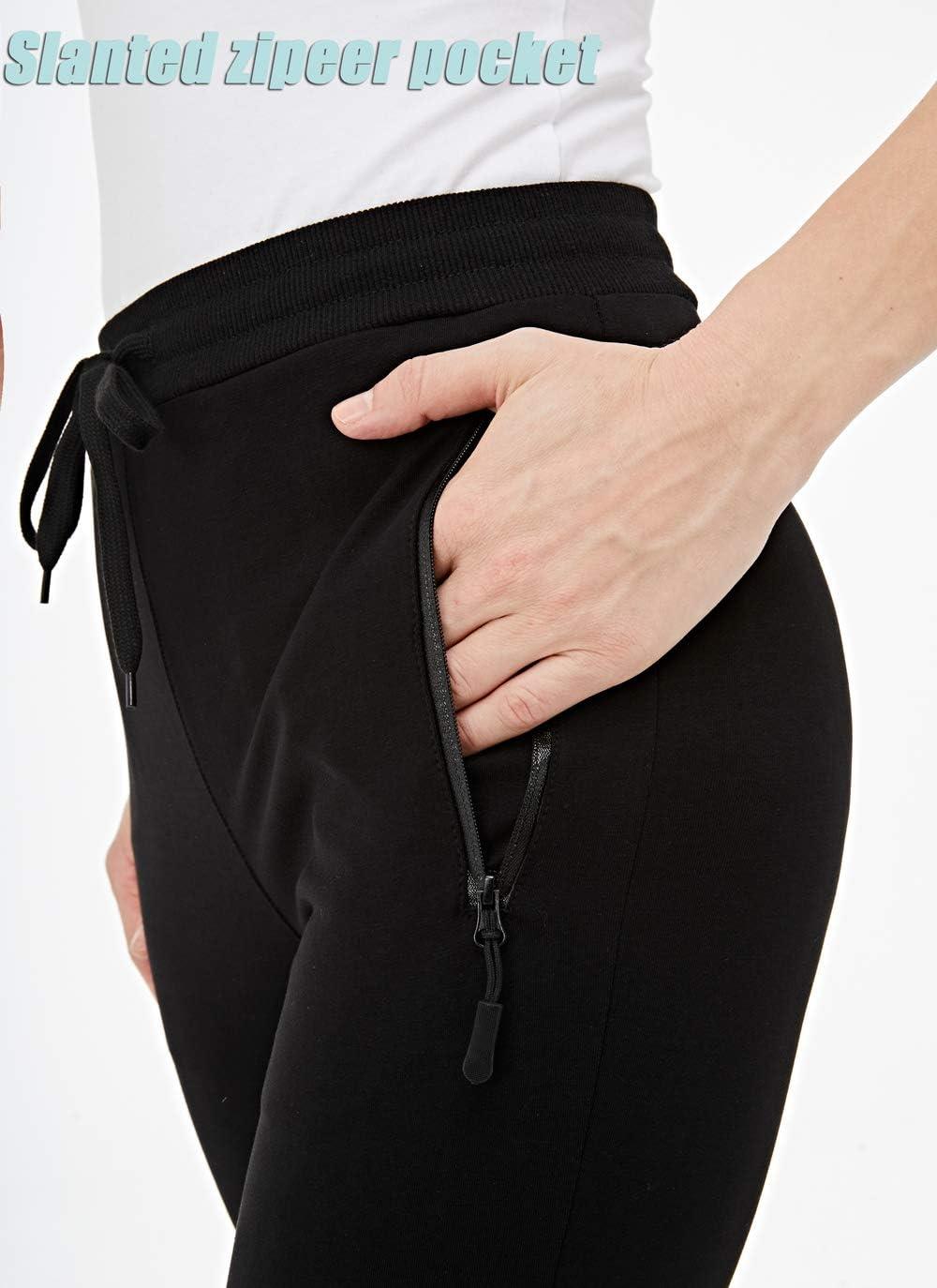 imageTACVASEN Womens Sports Pants with Pockets Training Sweatpants Exercise Trousers Dark Gray M