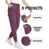 imageTACVASEN Running Pants for Women Lightweight Cooling Active Daily Pant Purple Red S