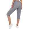 imageTACVASEN Womens Cargo Capris Hiking Pants Lightweight Quick Dry Travel Long Shorts Golf Casual Summer Zipper PocketsLight Grey