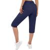 imageTACVASEN Womens Cargo Capris Hiking Pants Lightweight Quick Dry Travel Long Shorts Golf Casual Summer Zipper PocketsNavy