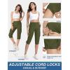 imageTACVASEN Womens Cargo Capris Lightweight Hiking Capri Pants with Pockets Water Resistant Summer Travel Outdoor CasualArmy Green