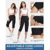 imageTACVASEN Womens Cargo Capris Lightweight Hiking Capri Pants with Pockets Water Resistant Summer Travel Outdoor CasualBlack