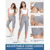 imageTACVASEN Womens Cargo Capris Lightweight Hiking Capri Pants with Pockets Water Resistant Summer Travel Outdoor CasualLight Grey