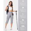 imageTACVASEN Womens Cargo Capris Lightweight Hiking Capri Pants with Pockets Water Resistant Summer Travel Outdoor CasualLight Grey
