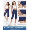 imageTACVASEN Womens Cargo Capris Lightweight Hiking Capri Pants with Pockets Water Resistant Summer Travel Outdoor CasualNavy