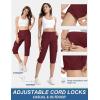 imageTACVASEN Womens Cargo Capris Lightweight Hiking Capri Pants with Pockets Water Resistant Summer Travel Outdoor CasualWine Red