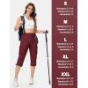 imageTACVASEN Womens Cargo Capris Lightweight Hiking Capri Pants with Pockets Water Resistant Summer Travel Outdoor CasualWine Red