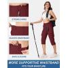 imageTACVASEN Womens Cargo Capris Lightweight Hiking Capri Pants with Pockets Water Resistant Summer Travel Outdoor CasualWine Red