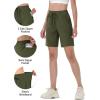 imageTACVASEN Womens Hiking Shorts Quick Dry Lightweight 8quot Water Resistant Athletic Shorts with Pockets Outdoor Golf ActiveArmy Green