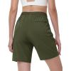 imageTACVASEN Womens Hiking Shorts Quick Dry Lightweight 8quot Water Resistant Athletic Shorts with Pockets Outdoor Golf ActiveArmy Green