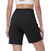 imageTACVASEN Womens Hiking Shorts Quick Dry Lightweight 8quot Water Resistant Athletic Shorts with Pockets Outdoor Golf ActiveBlack