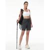 imageTACVASEN Womens Hiking Shorts Quick Dry Lightweight 8quot Water Resistant Athletic Shorts with Pockets Outdoor Golf ActiveDark Grey