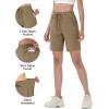 imageTACVASEN Womens Hiking Shorts Quick Dry Lightweight 8quot Water Resistant Athletic Shorts with Pockets Outdoor Golf ActiveKhaki