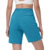 imageTACVASEN Womens Hiking Shorts Quick Dry Lightweight 8quot Water Resistant Athletic Shorts with Pockets Outdoor Golf ActiveLake Blue