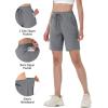 imageTACVASEN Womens Hiking Shorts Quick Dry Lightweight 8quot Water Resistant Athletic Shorts with Pockets Outdoor Golf ActiveLight Grey
