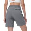 imageTACVASEN Womens Hiking Shorts Quick Dry Lightweight 8quot Water Resistant Athletic Shorts with Pockets Outdoor Golf ActiveLight Grey