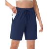 imageTACVASEN Womens Hiking Shorts Quick Dry Lightweight 8quot Water Resistant Athletic Shorts with Pockets Outdoor Golf ActiveNavy