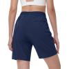 imageTACVASEN Womens Hiking Shorts Quick Dry Lightweight 8quot Water Resistant Athletic Shorts with Pockets Outdoor Golf ActiveNavy