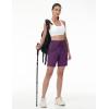 imageTACVASEN Womens Hiking Shorts Quick Dry Lightweight 8quot Water Resistant Athletic Shorts with Pockets Outdoor Golf ActivePurple Red