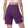 imageTACVASEN Womens Hiking Shorts Quick Dry Lightweight 8quot Water Resistant Athletic Shorts with Pockets Outdoor Golf ActivePurple Red