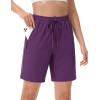 imageTACVASEN Womens Hiking Shorts Quick Dry Lightweight 8quot Water Resistant Athletic Shorts with Pockets Outdoor Golf ActivePurple Red