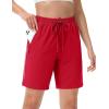 imageTACVASEN Womens Hiking Shorts Quick Dry Lightweight 8quot Water Resistant Athletic Shorts with Pockets Outdoor Golf ActiveTomato Red