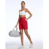 imageTACVASEN Womens Hiking Shorts Quick Dry Lightweight 8quot Water Resistant Athletic Shorts with Pockets Outdoor Golf ActiveTomato Red