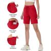 imageTACVASEN Womens Hiking Shorts Quick Dry Lightweight 8quot Water Resistant Athletic Shorts with Pockets Outdoor Golf ActiveTomato Red