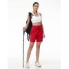 imageTACVASEN Womens Hiking Shorts Quick Dry Lightweight 8quot Water Resistant Athletic Shorts with Pockets Outdoor Golf ActiveTomato Red