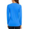 imageTACVASEN Womens Long Sleeve Rash Guard UPF 50 UV Sun Shirts Quick Dry Swim Shirt Hiking TopsAzure