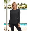 imageTACVASEN Womens Long Sleeve Rash Guard UPF 50 UV Sun Shirts Quick Dry Swim Shirt Hiking TopsBlack