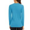 imageTACVASEN Womens Long Sleeve Rash Guard UPF 50 UV Sun Shirts Quick Dry Swim Shirt Hiking TopsBlue Green
