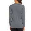imageTACVASEN Womens Long Sleeve Rash Guard UPF 50 UV Sun Shirts Quick Dry Swim Shirt Hiking TopsDark Grey