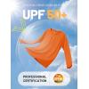 imageTACVASEN Womens Long Sleeve Rash Guard UPF 50 UV Sun Shirts Quick Dry Swim Shirt Hiking TopsDark Orange