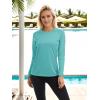imageTACVASEN Womens Long Sleeve Rash Guard UPF 50 UV Sun Shirts Quick Dry Swim Shirt Hiking TopsGrey Green