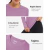 imageTACVASEN Womens Long Sleeve Rash Guard UPF 50 UV Sun Shirts Quick Dry Swim Shirt Hiking TopsGrey Purple