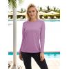imageTACVASEN Womens Long Sleeve Rash Guard UPF 50 UV Sun Shirts Quick Dry Swim Shirt Hiking TopsGrey Purple