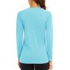 imageTACVASEN Womens Long Sleeve Rash Guard UPF 50 UV Sun Shirts Quick Dry Swim Shirt Hiking TopsIce Blue
