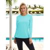 imageTACVASEN Womens Long Sleeve Rash Guard UPF 50 UV Sun Shirts Quick Dry Swim Shirt Hiking TopsLake Blue