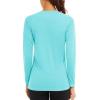 imageTACVASEN Womens Long Sleeve Rash Guard UPF 50 UV Sun Shirts Quick Dry Swim Shirt Hiking TopsLake Blue