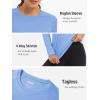imageTACVASEN Womens Long Sleeve Rash Guard UPF 50 UV Sun Shirts Quick Dry Swim Shirt Hiking TopsLight Blue