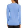 imageTACVASEN Womens Long Sleeve Rash Guard UPF 50 UV Sun Shirts Quick Dry Swim Shirt Hiking TopsLight Blue