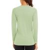 imageTACVASEN Womens Long Sleeve Rash Guard UPF 50 UV Sun Shirts Quick Dry Swim Shirt Hiking TopsLight Green